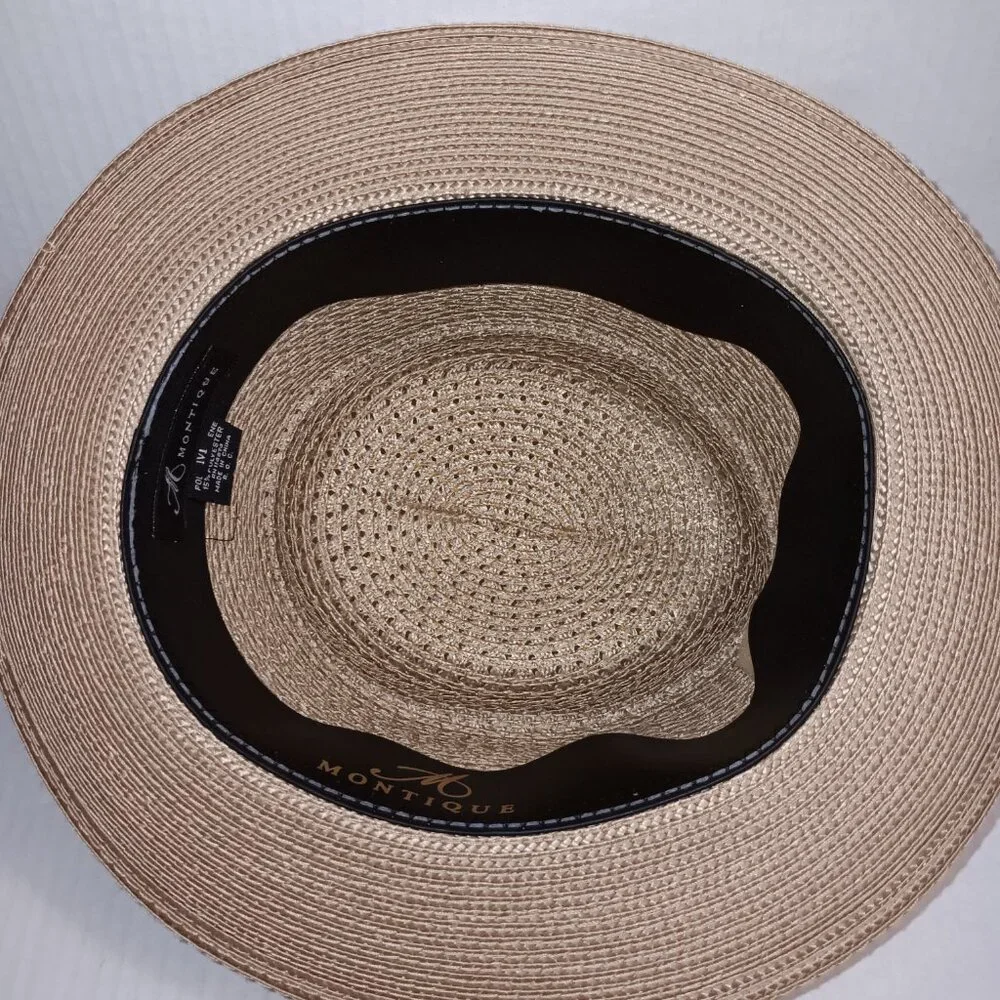 MONTIQUE MEN'S MESH STRAW HAT - Picture 3 of 11